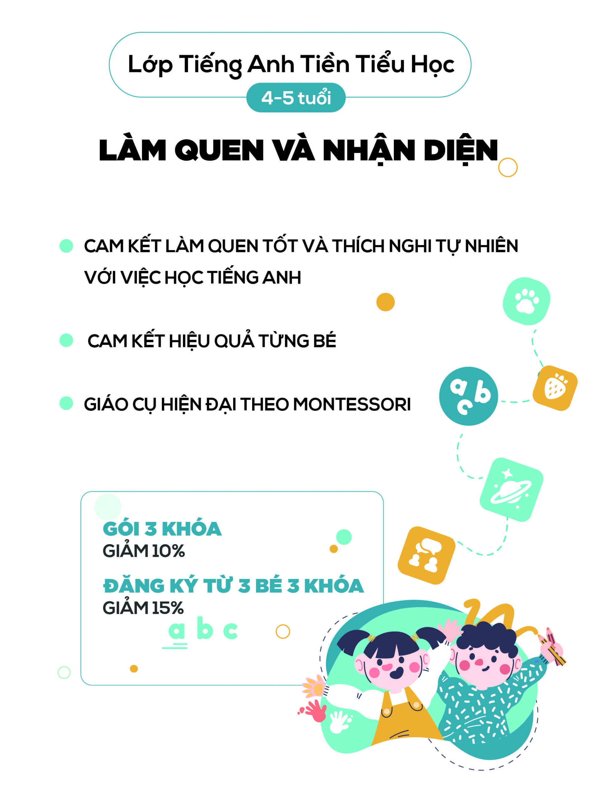 Lớp tiếng anh tiền tiểu học