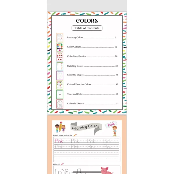 Vở luyện từ vựng chủ đề Màu sắc kèm các hoạt động tô vẽ, cắt dán - Hình ảnh 2